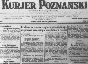 Kurier Poznański 1930.12.23 R.25 nr 59. Źródło: wbc.poznan.pl