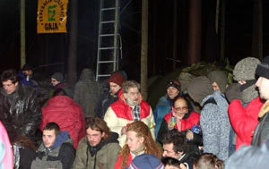 Państwo Gwiazdowie w obozie nad Rospudą. Fot. Radosław Ślusarczyk