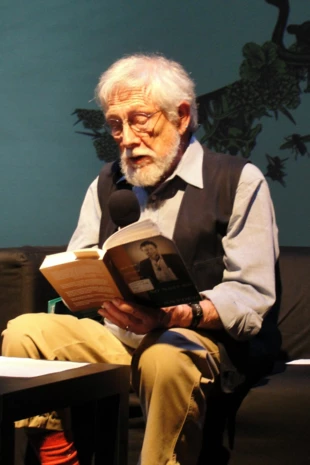 Gary Snyder podczas wizyty w Polsce na trzecim Festiwalu Miłosza w Krakowie, 16 maja 2013 r. Fot. Ismena Anandini Gallagher