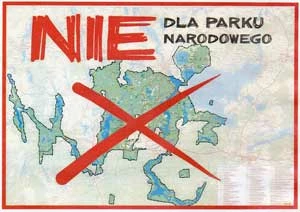  
Ulotka "Nie dla Parku Narodowego". Fot. Krzysztof A. Worobiec
