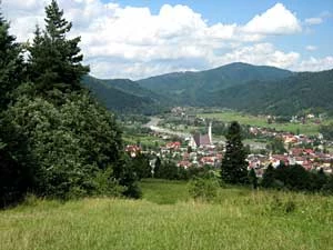 Widok na Krościenko i dolinę Dunajca. Fot. Radosław Truś