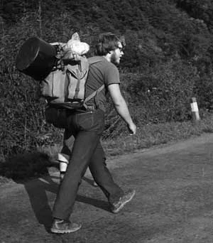 Mój pierwszy wędrowny obóz w Bieszczadach IX 1974 r. Fot. Archiwum Stanisława Krycińskiego