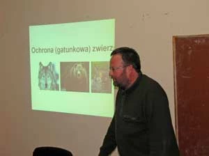 Gość specjalny-Paweł Pawlaczyk z Klubu Przyrodników opowiadał m.in. o ochronie zwierząt w Polsce i UE. Fot. Krzysztof Wojciechowski