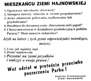 Fragment ulotki propagandowej z roku 2000, podpisanej przez anonimowy komitet