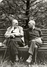 Profesor Władysław Szafer i profesor Andrzej Srodoń. Fot. Archiwum Instytutu Botaniki PAN