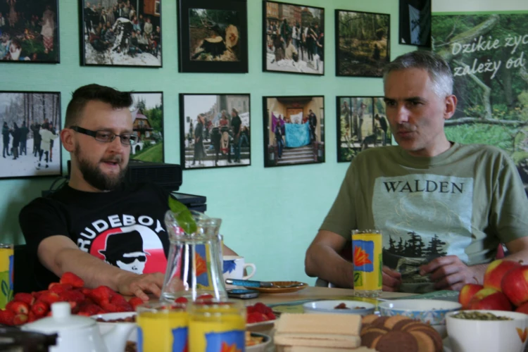 Dwaj z czterech redaktorów naczelnych Miesięcznika Dzikie Życie - Remigiusz Okraska i Grzegorz Bożek....